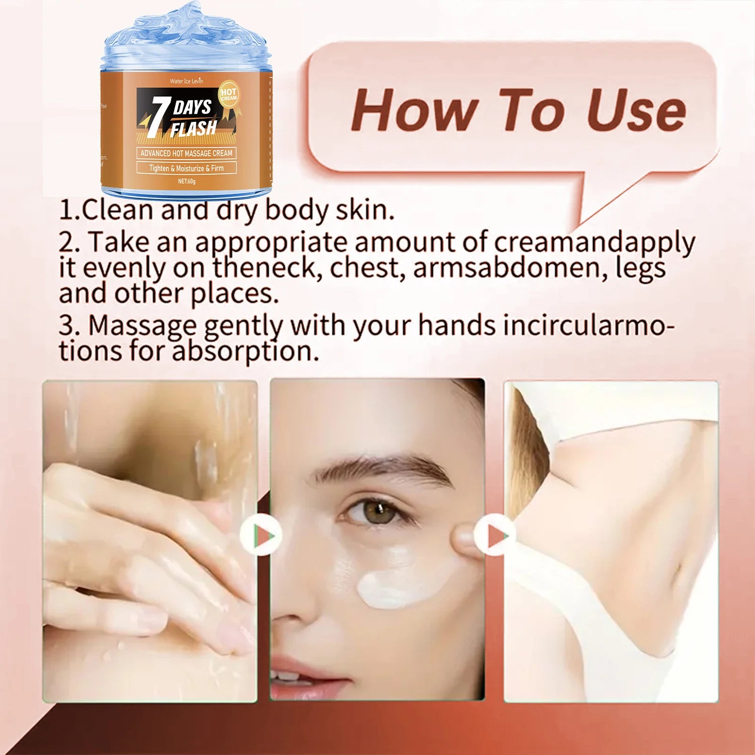 Body Firming Massage Cream – Warming Toning Formula | 60g Body Firming Cream Peaceful Pleasures Health and Wellness