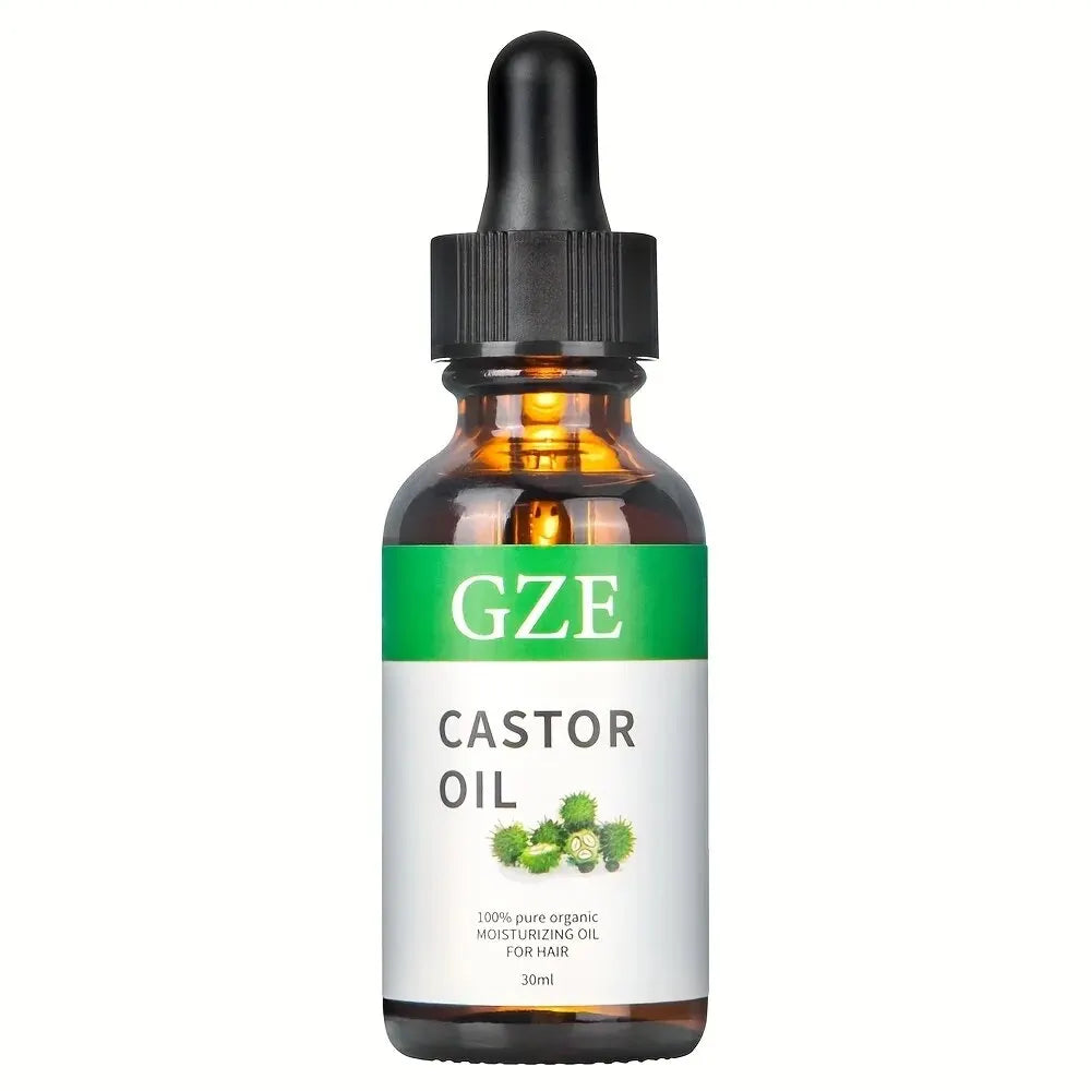 GZE Organic Castor Oil 1oz | Cold Pressed & Hexane Free