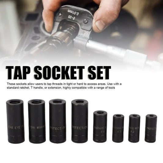 70500 Tap Socket Set with Storage Rack 1/4 3/8 Inch Drive Tap Socket Adapter Fits MCTI Standard Tap Holder Socket Tap Socket Set Peaceful Pleasures Health and Wellness