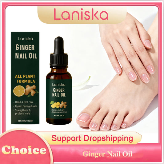 Ginger Nail Oil Fungus Treatment Repair Brittle Damaged Nails Anti Breakage Paronychia Onychomycosis Toe Nail Fungus Care Liquid Peaceful Pleasures Health and Wellness