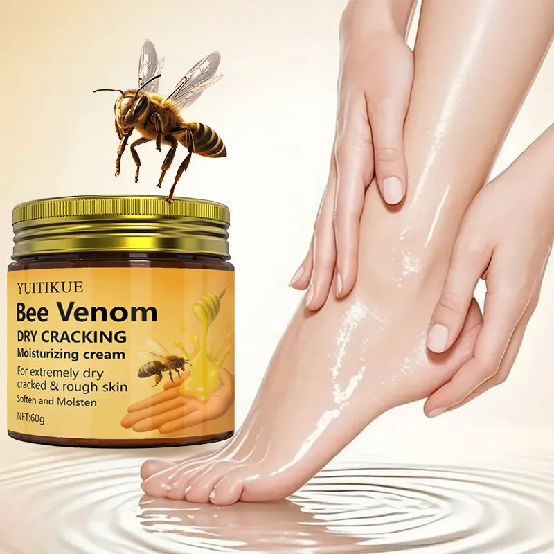 YUITIKUE Bee Venom Moisturizing Cream 60g - For Extremely Dry & Cracked Skin, Repairs Hands, Feet, Elbows & Knees, SPA-like Care Peaceful Pleasures Health and Wellness