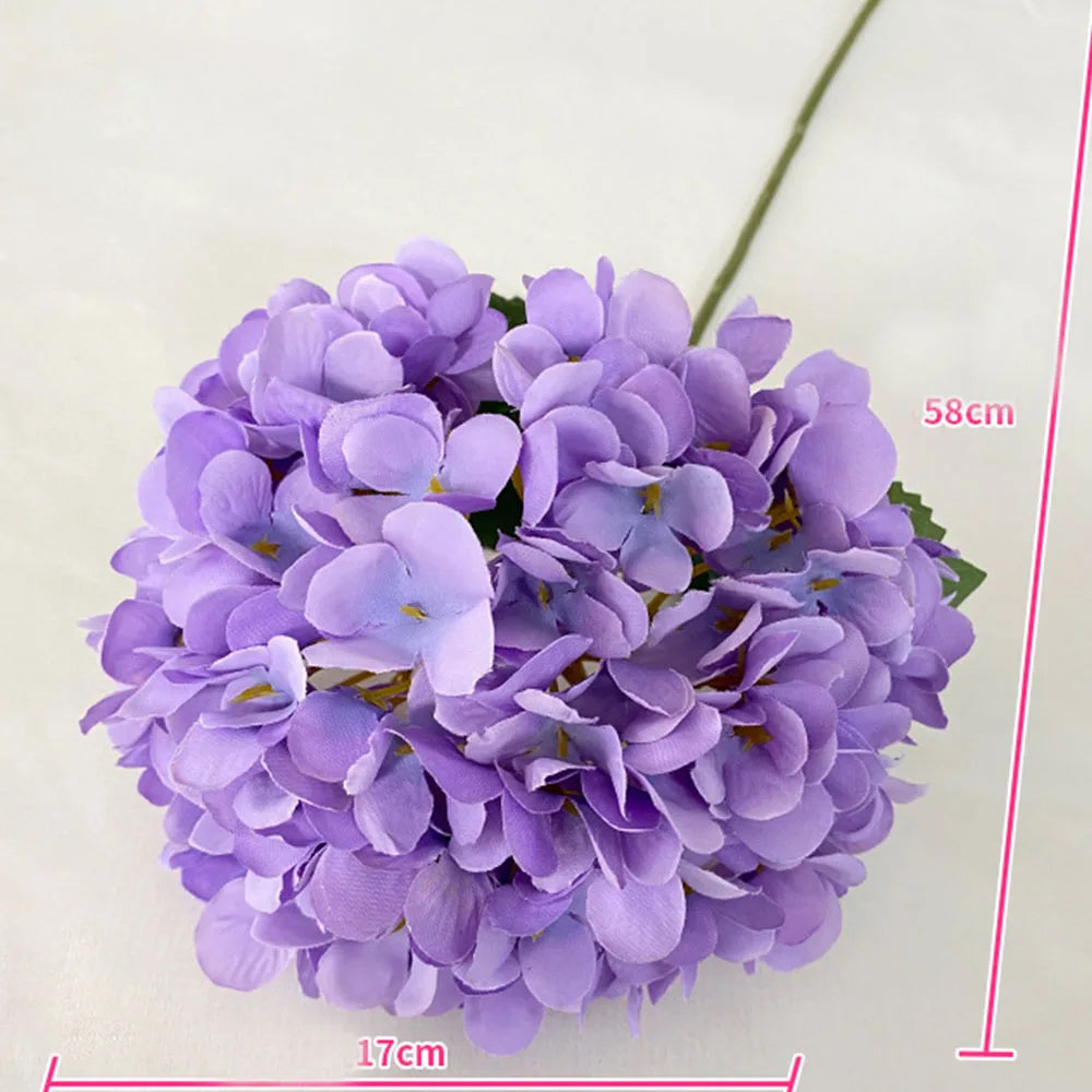 Silk Hydrangea Artificial Flowers 58cm Bouquet – Home & Wedding