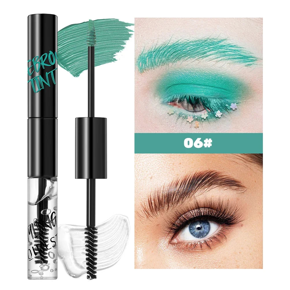 QIBEST Double-Ended Tinted Eyebrow Cream Mascara Waterproof And Sweat Proof Eyebrow Gel Soap Lasting Makeup Colorful Brow Cream Peaceful Pleasures Health and Wellness 06 China Mainland