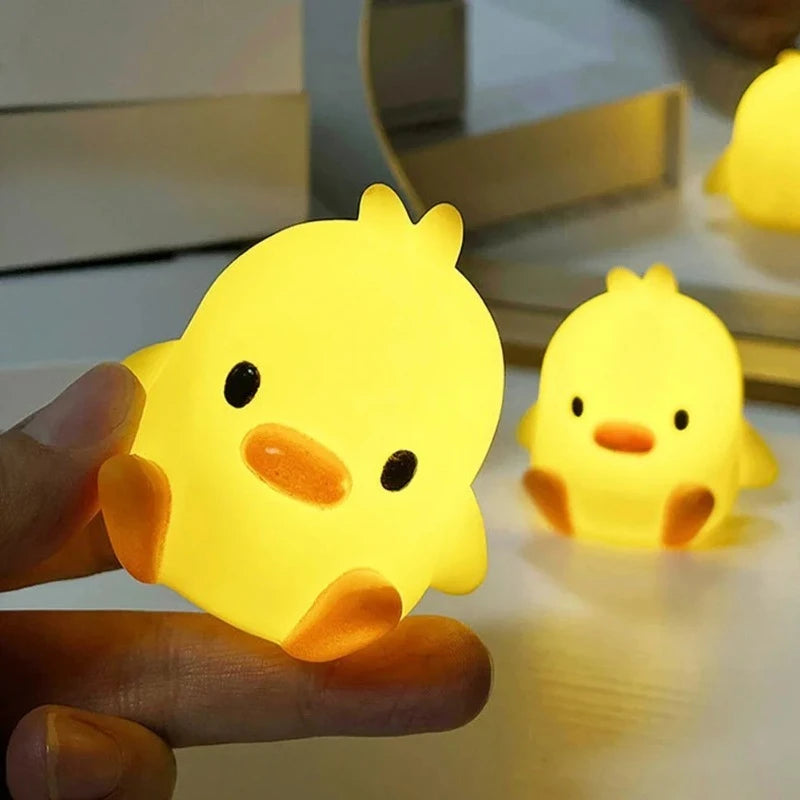 Cute Duck LED Warm Night Light – Bedroom & Desk Decor Lamp