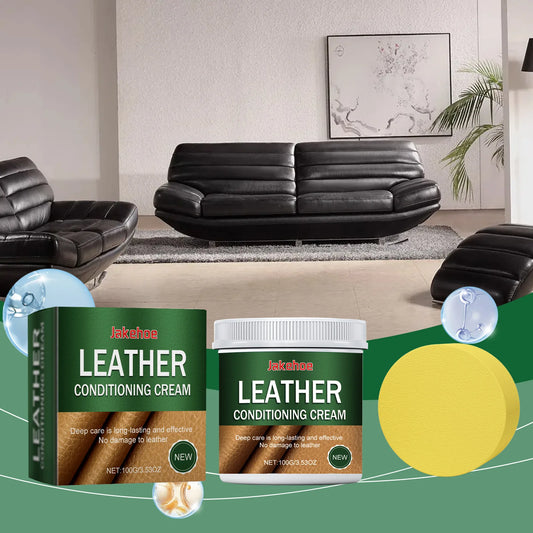 Jakehoe Leather Care Cleaning Cream – Polish & Restore Leather Care Cream Peaceful Pleasures Health and Wellness