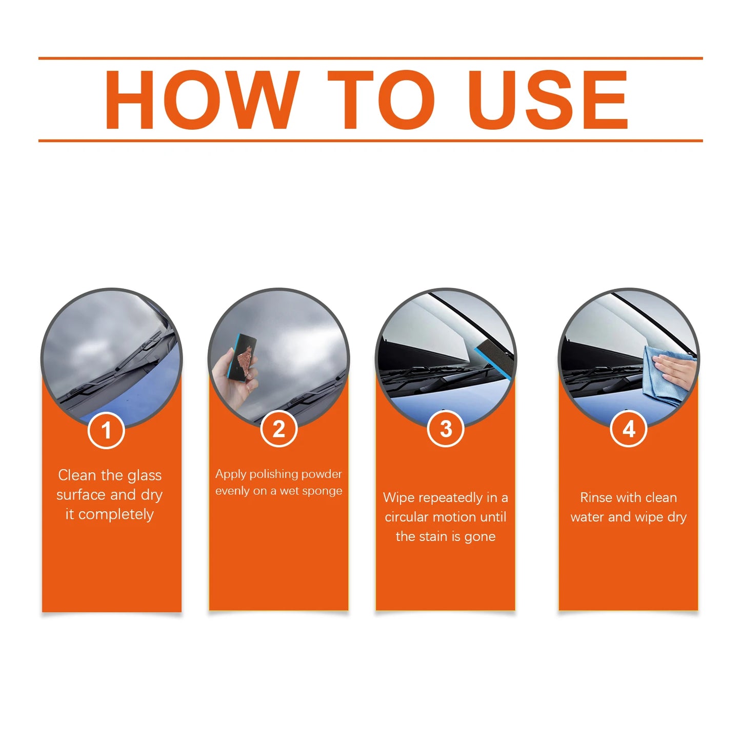 Rayhong Car Glass Polishing Powder – Oil Film & Scratch Remover