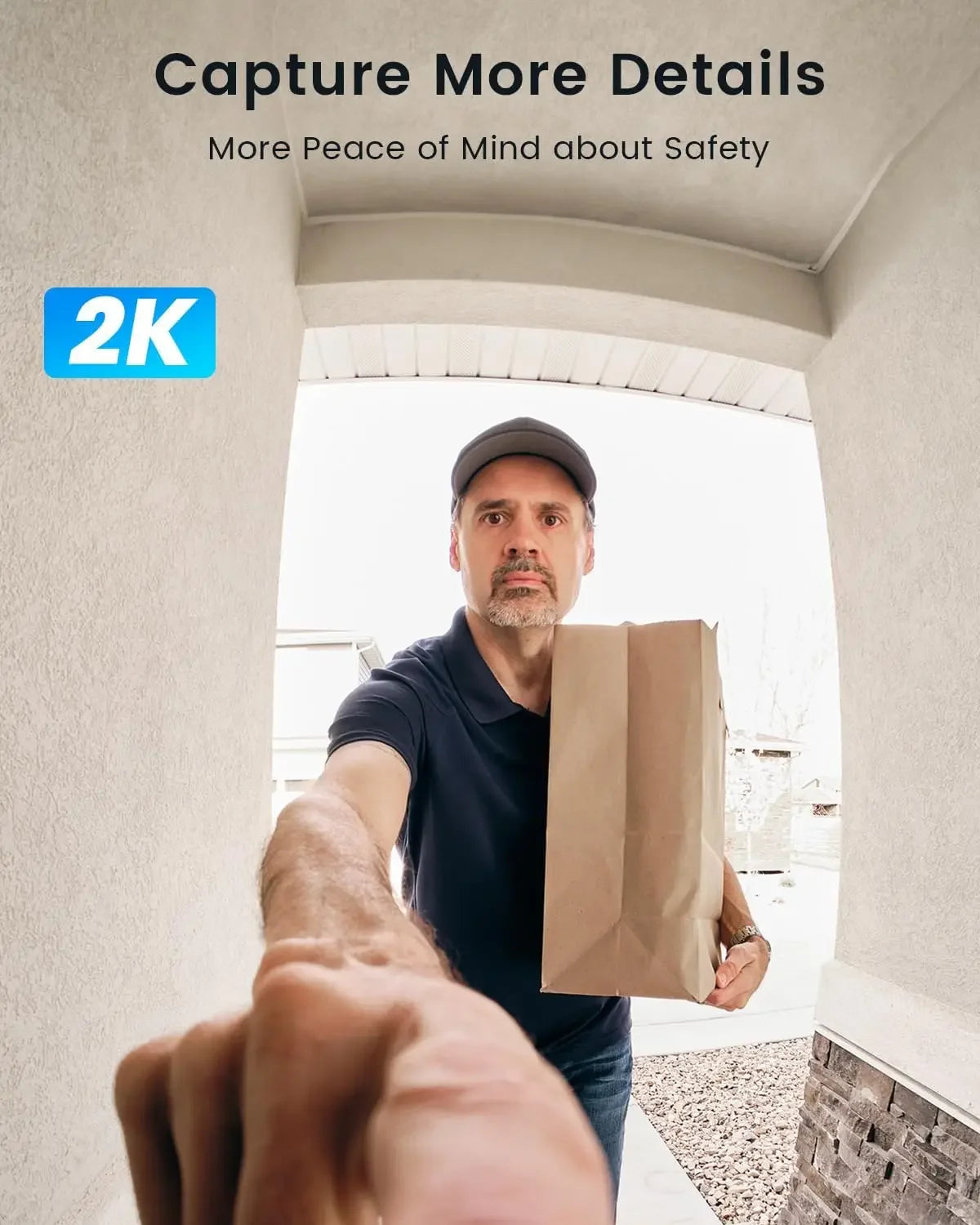 2K Wireless Doorbell Camera with No Subscription, 145° Adjustable Angle, Motion Detection & Alexa Compatible Peaceful Pleasures Health and Wellness