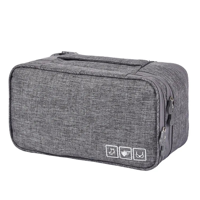 Travel Bra & Underwear Organizer Bag – Waterproof with Dividers