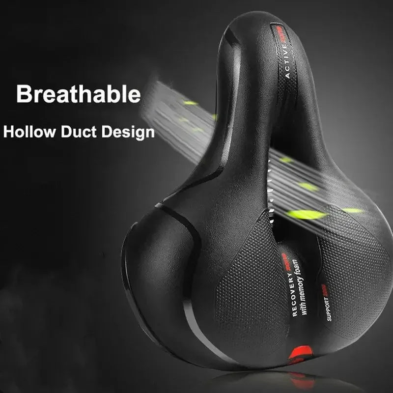 Dual shock-absorbing ball memory foam waterproof wide bike saddle for stationary bike/exercise bike/mountain bike/road bike etc. Peaceful Pleasures Health and Wellness