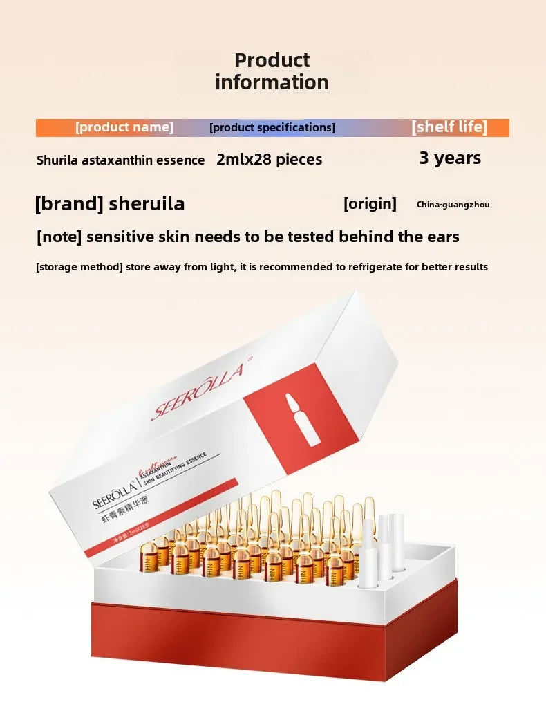 Astaxanthin Collagen Anti-Aging Face Serum Set – 28 Ampoules Peaceful Pleasures Health and Wellness