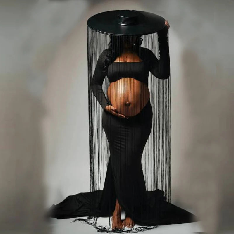 Maternity Women Open Belly Stretchy Dress Long maternity dress PhotoShoot платье для беременных vestidos para embarazadas Peaceful Pleasures Health and Wellness