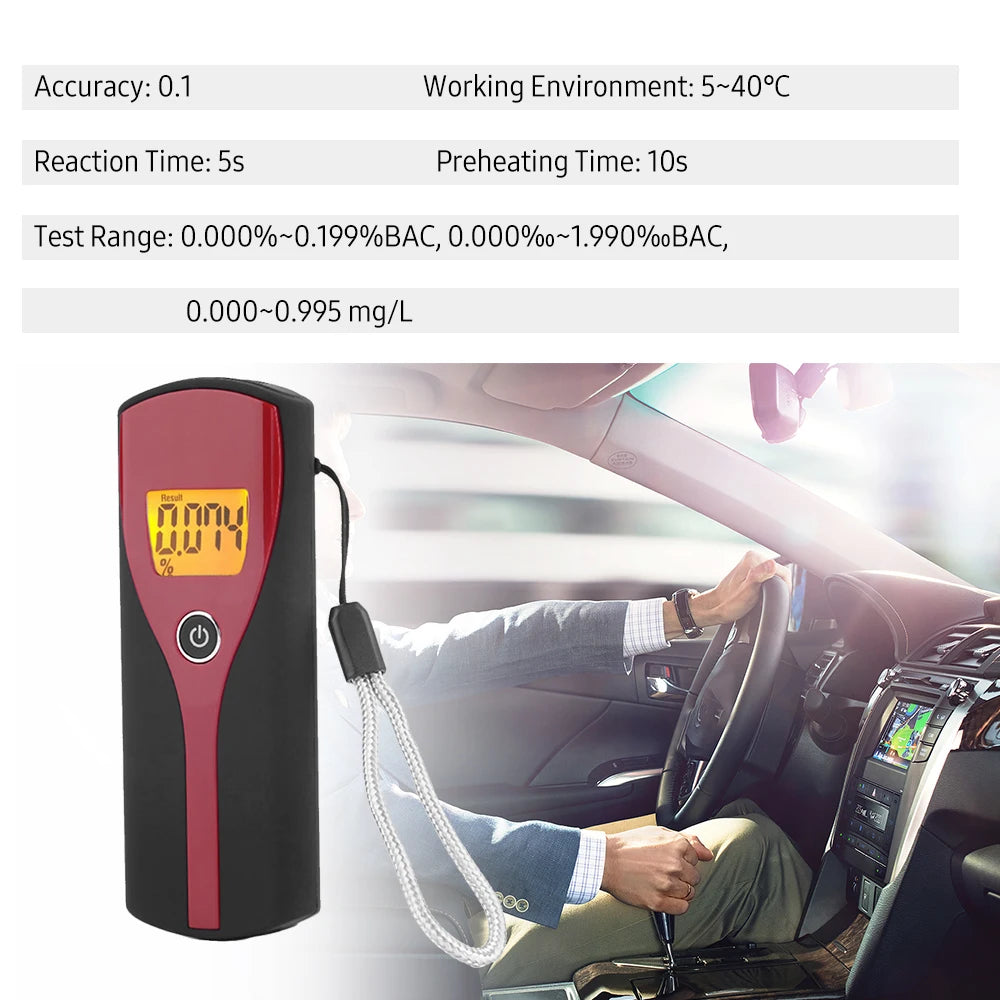 Breathalyzer Non-contacting Blowing Alcohol Analyzer Meter Portable