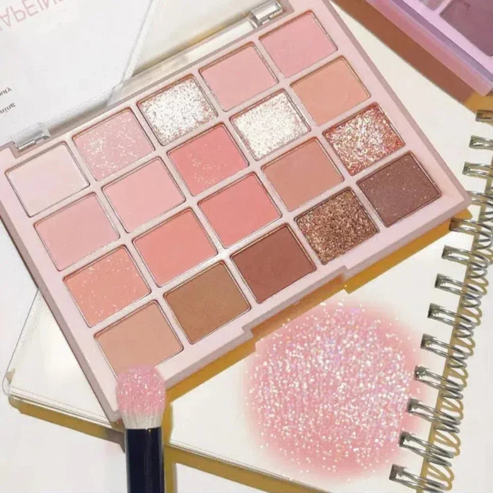20-Color Korean Eyeshadow Palette | Matte Glitter Shimmer
