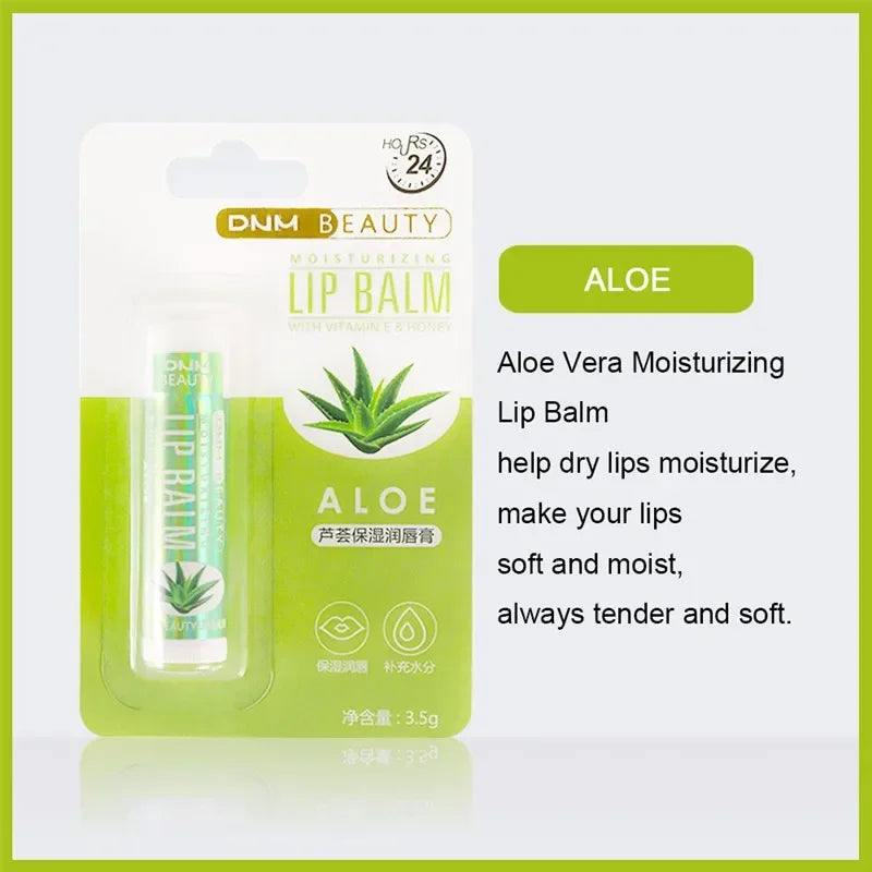DNM 18-Color Moisturizing Lip Balm | Aloe & Vitamin E Lip Care