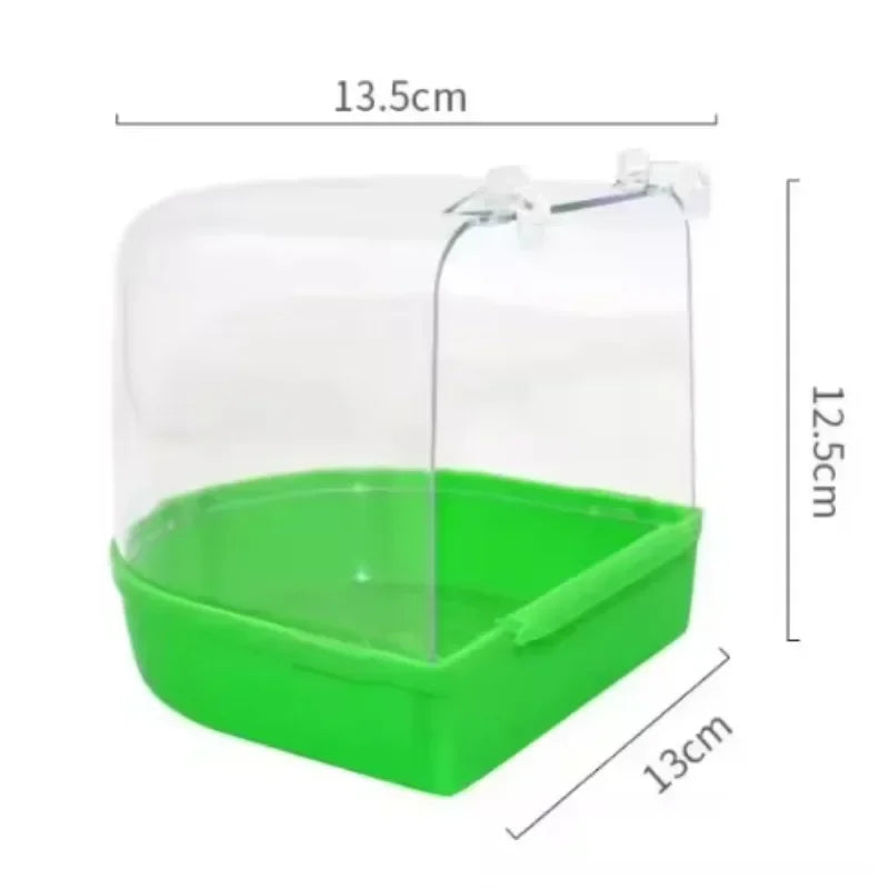 1pc transparent hanging bird hanging bathtub, parrot cage bird bathtub, clear view bird cage accessories, bird bath products Peaceful Pleasures Health and Wellness