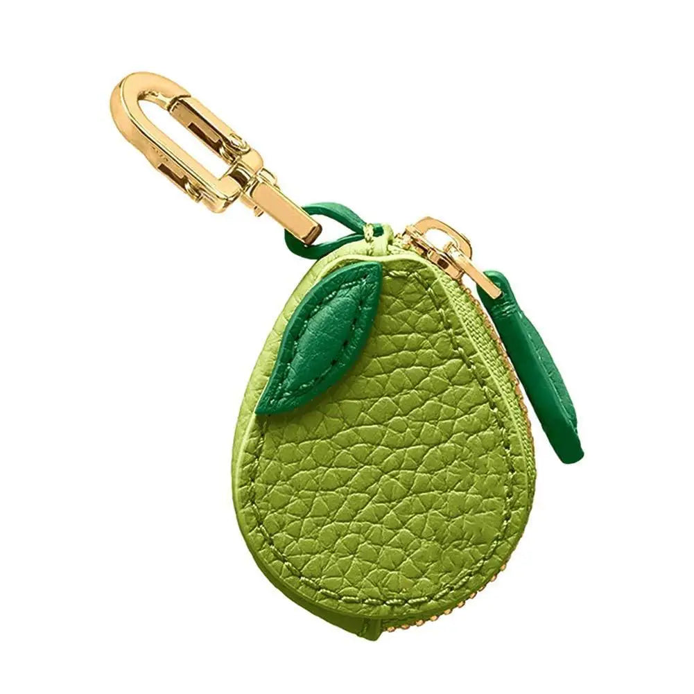Cute Fruit Coin Purse Keychain | Cherry Blueberry PU Leather