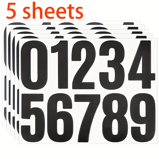5 Stickers 0 9 Digits Waterproof Mailbox House Number Suitable Peaceful Pleasures Health and Wellness 5 sheets