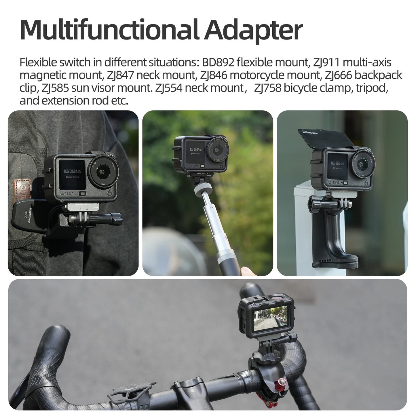 Dual-Function For DJI Action 6 Detachable Bezel With Removable Light Shield Protective Plate And Shock-Resistant Accessories Peaceful Pleasures Health and Wellness