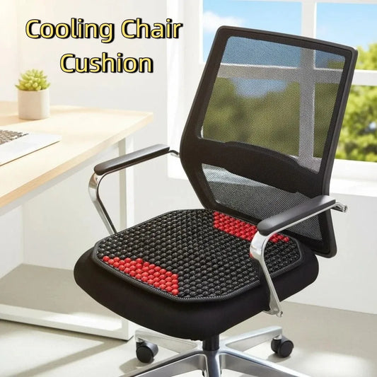 Wooden Beads Seat Cushion | Breathable Cooling Chair Pad Wooden Bead Seat Cushion Peaceful Pleasures Health and Wellness