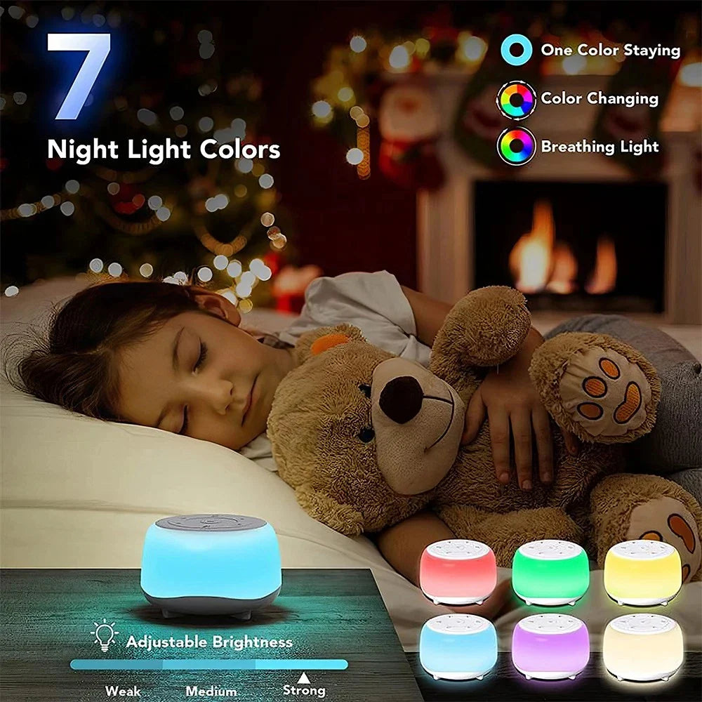 Portable White Noise Machine – 34 Sounds & Night Light