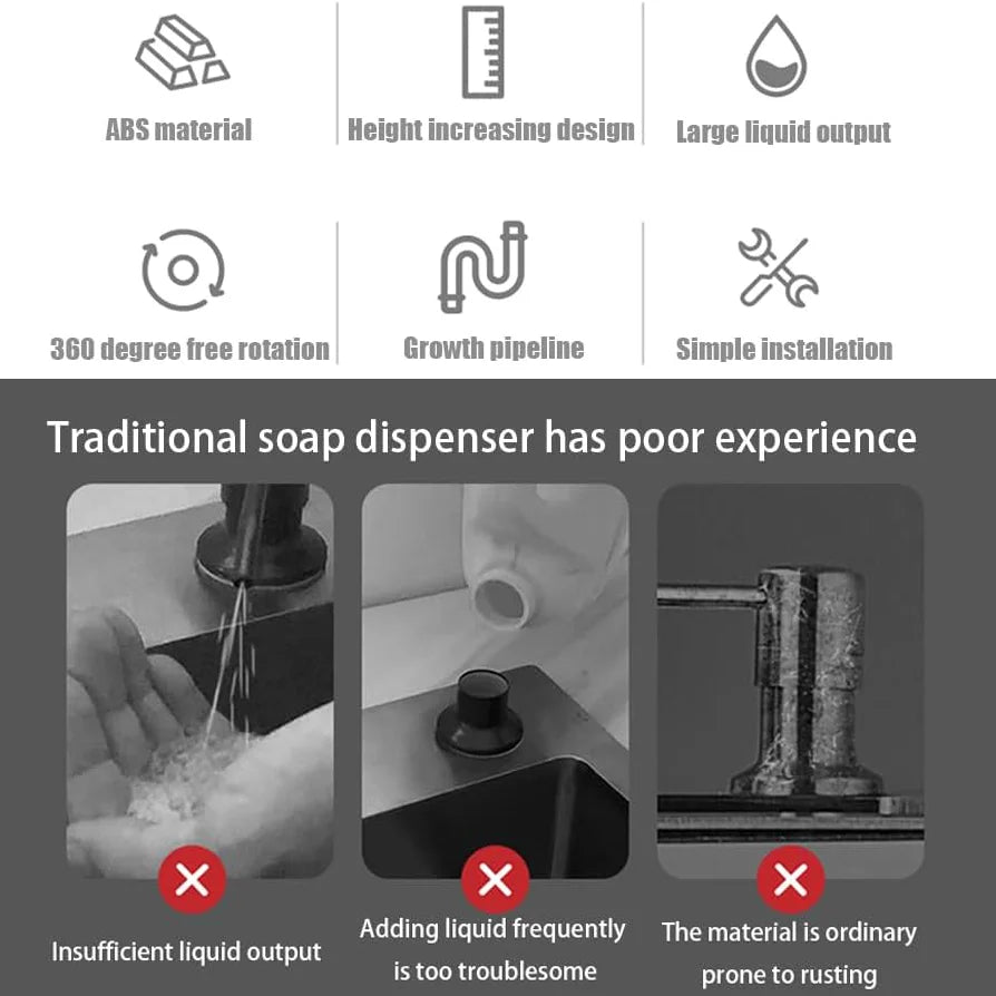 Kitchen Sink Soap Dispenser & Hand Soap Pump | ABS