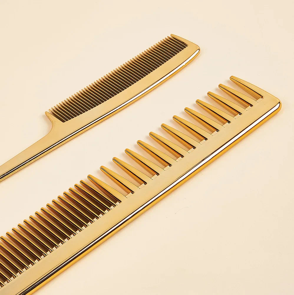 Anti-Static Rat Tail & Wide Fine Tooth Barber Comb Set