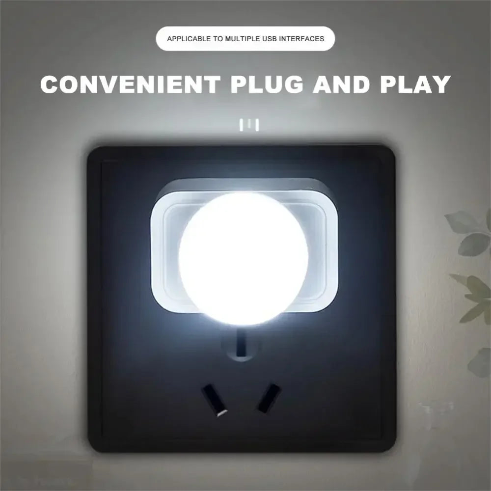 Mini USB LED Night Light – Warm & Cool White Desk Lamp