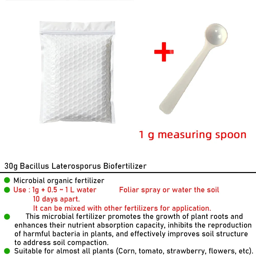 30g Bacillus Lateralosporus Green Organic Fertilizer for Agricultural Use Boosts Crop Growth & Soil Health Naturally Peaceful Pleasures Health and Wellness