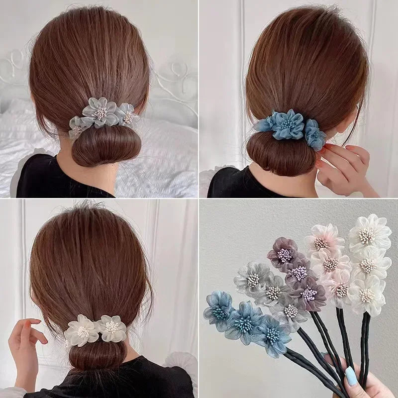 Velvet Bow Hair Twist Clip | No-Heat Ball Head Curl Accessory