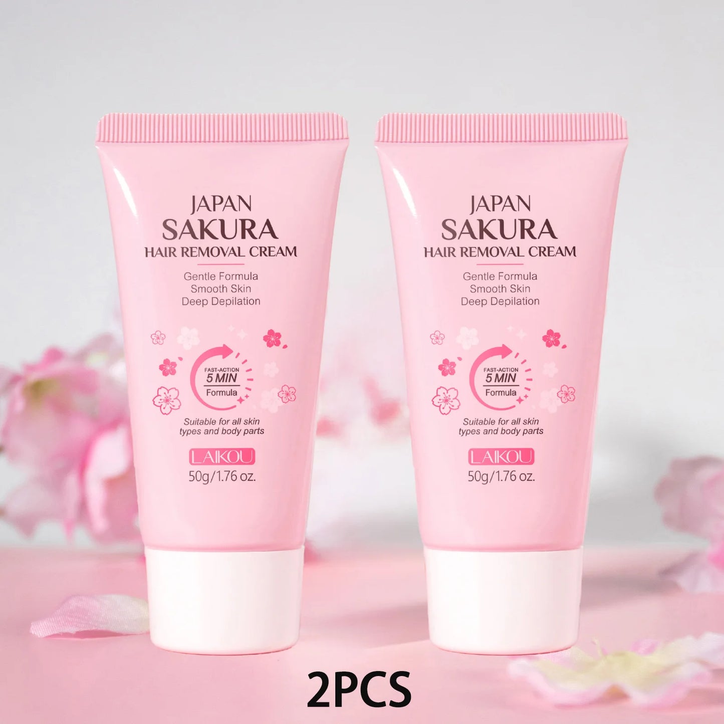 LAIKOU Hair Removal Cream Intimate Areas Epilator Cream Painless Health Hair Remover Growth Inhibitor Men Woman Body Care 50g Peaceful Pleasures Health and Wellness 2PCS