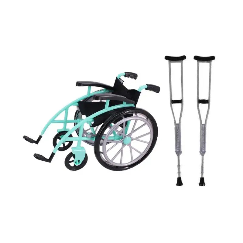 Foldable Wheelchair & Crutches Pretend Play Set – 3 Pcs