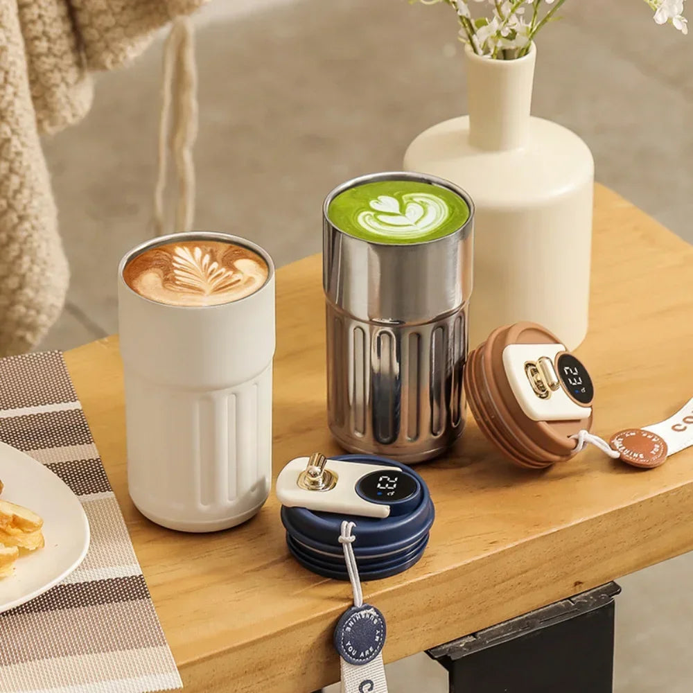 316 Stainless Steel Vacuum Thermos Tumbler | Temperature Display 450ml