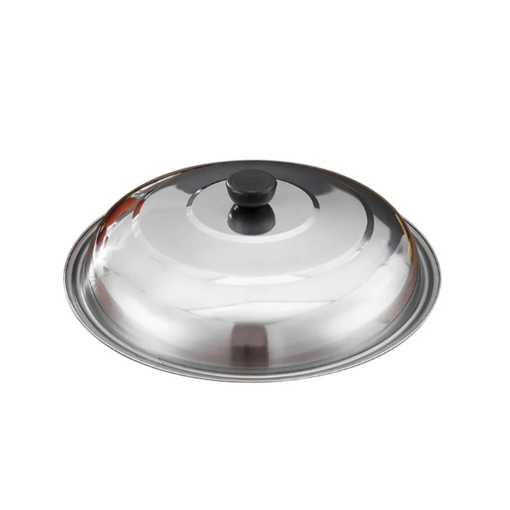 28/32/36/40cm Stainless Steel Pot Cover Universal Cookware Parts Round Pot Lids Cover with Knob Frying Pan Cover Household Peaceful Pleasures Health and Wellness