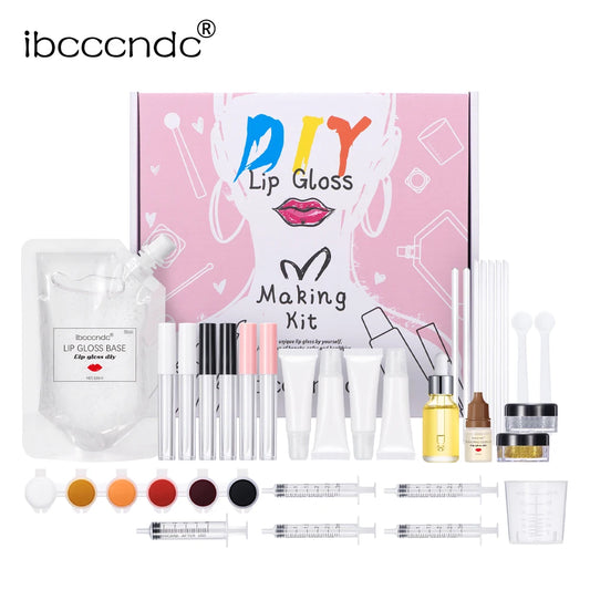 New Lip Gloss Making Kit Moisturizing Lip Gloss Base Diy Raw Material Tool Kit Shiny Glitter Lip Tints Glaze Handmade Cosmetic Peaceful Pleasures Health and Wellness