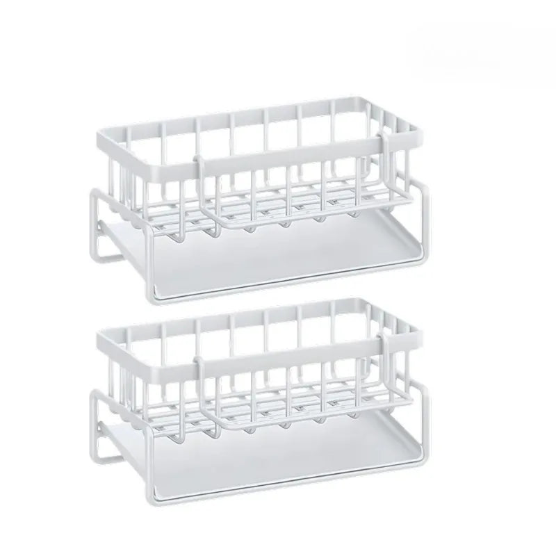 Kitchen Sink Caddy Organizer – Sponge, Soap & Towel Bar Rack