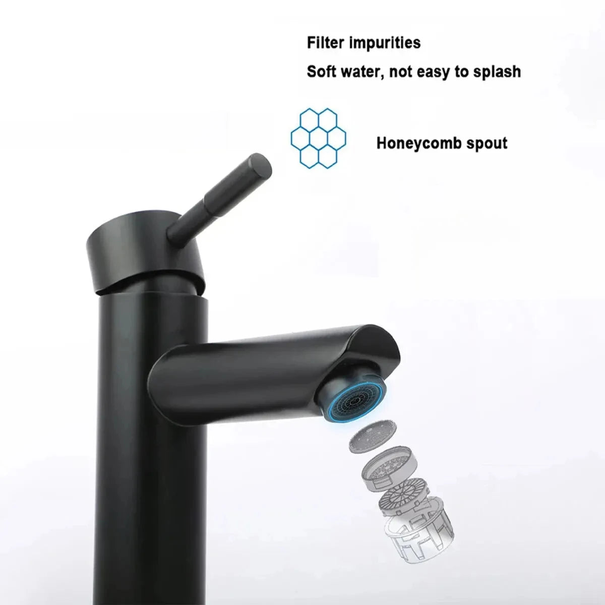 304 Stainless Steel Single Cold Basin Faucet | Deck Mount G1/2