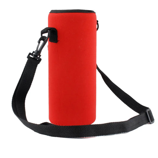 Insulated Neoprene Water Bottle Carrier Bag & Shoulder Strap Bottle Carrier Sleeve Peaceful Pleasures Health and Wellness