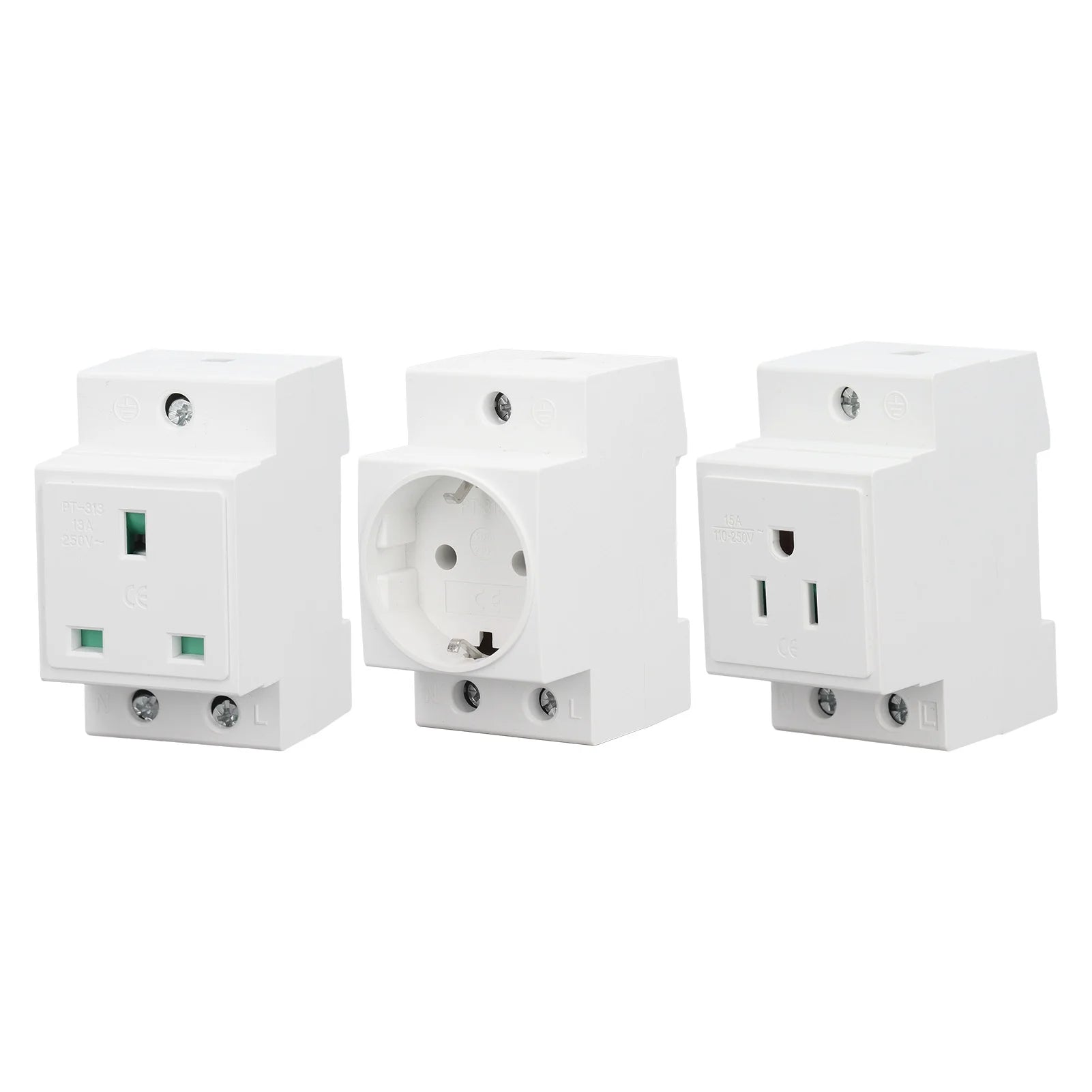 DIN Rail Socket Built in Protective Contact Contact Outlet for Distribution Panel DIN Rail Socket AC Socket Peaceful Pleasures Health and Wellness