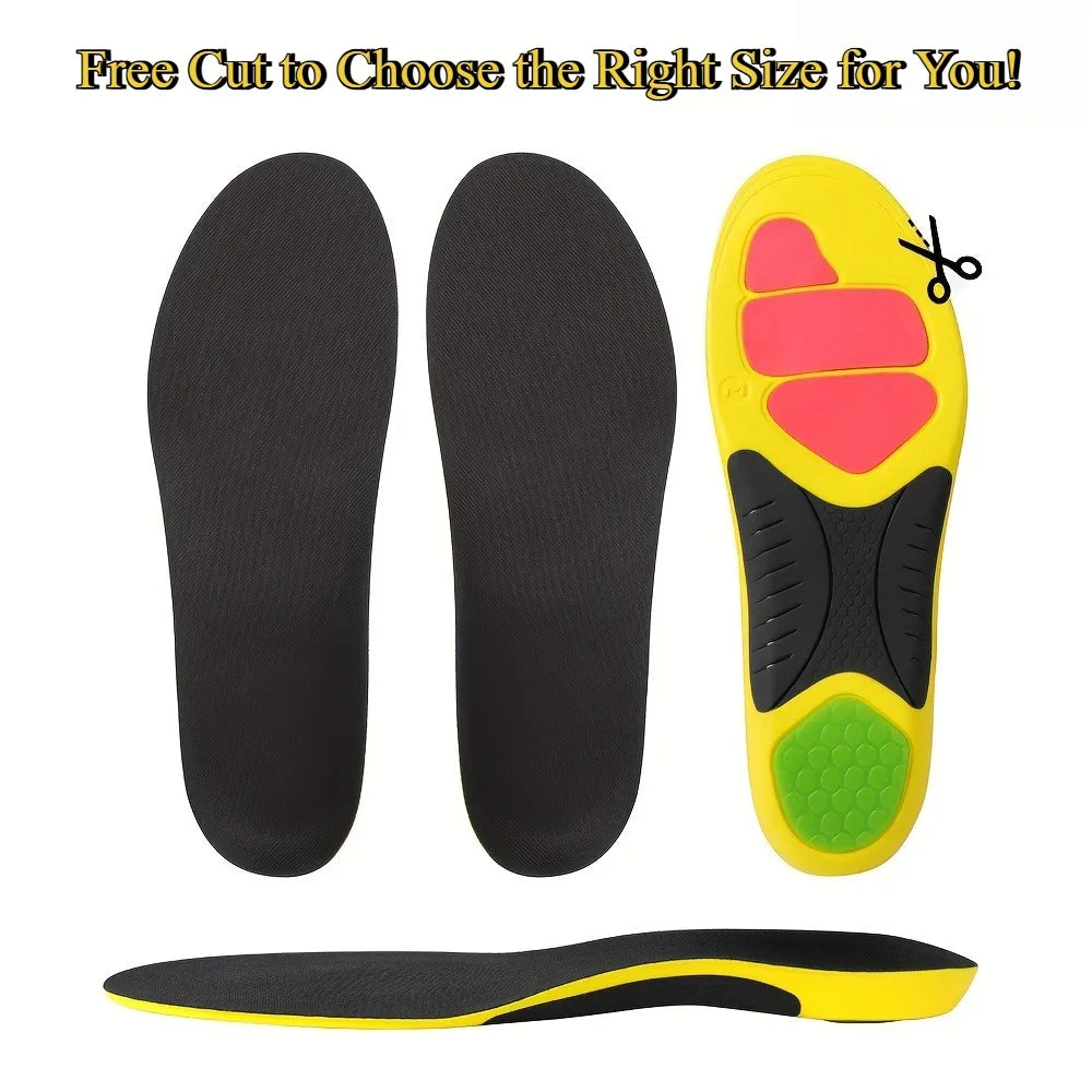 1pair Sports Insoles for Basketball Running Jogging, Premium PU Sport Insoles Heel Cushion & Shock Absorption Cushioning Inserts Peaceful Pleasures Health and Wellness