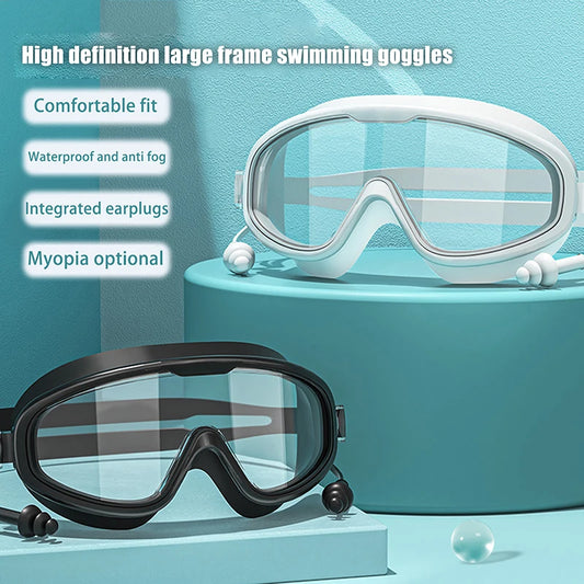 Anti-Fog HD Swimming Goggles for Adults & Kids – Large Frame Swimming Goggles Peaceful Pleasures Health and Wellness