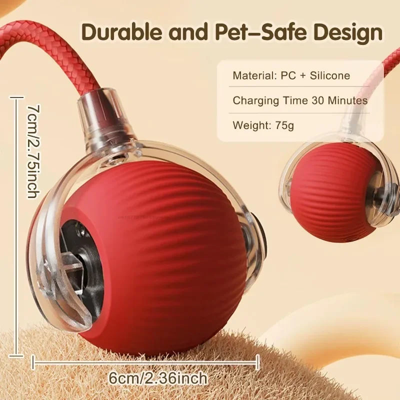 Electric Auto-Rolling Interactive Cat Ball Toy | USB Rechargeable
