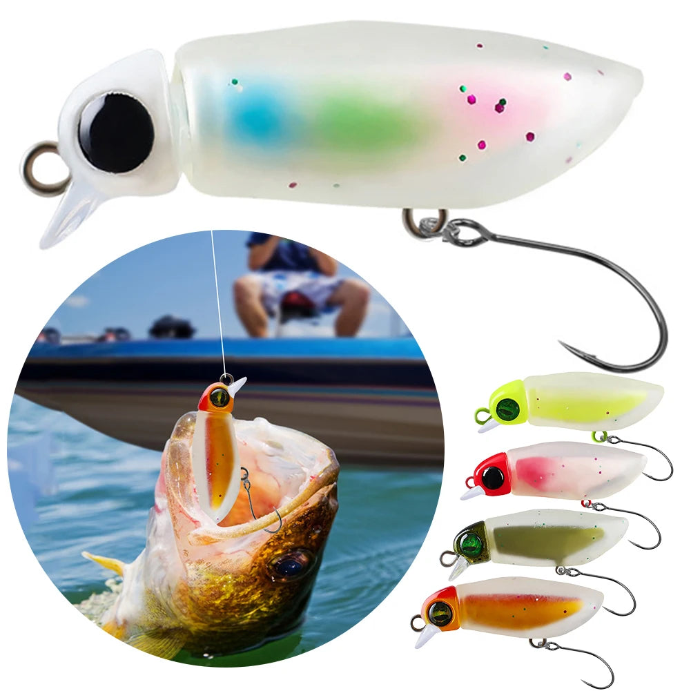 Mini Soft Plastic Fishing Lures – Trout & Perch Bait 5 Colors Peaceful Pleasures Health and Wellness
