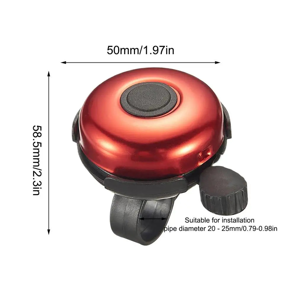 100dB Loud Bicycle Bell, Universal Alloy Cycling Ring Horn for Adults Kids Men Women Bike Handlebar, Outdoor Riding Safety Peaceful Pleasures Health and Wellness Red