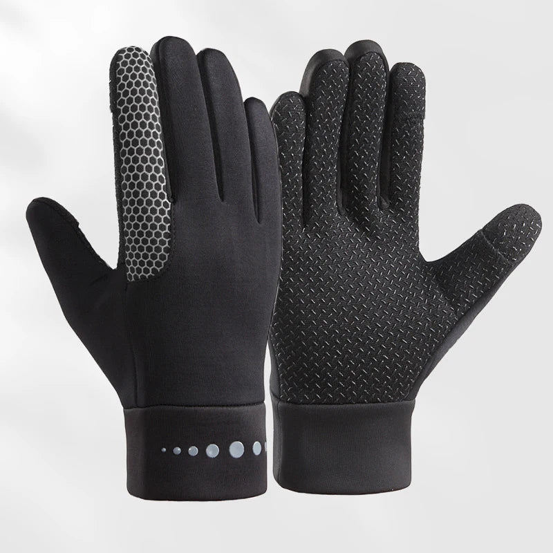 Outdoor Sports Warm Gloves Waterproof Touchscreen Suitable for Skiing and Cycling Anti-slip Gloves Peaceful Pleasures Health and Wellness Gray