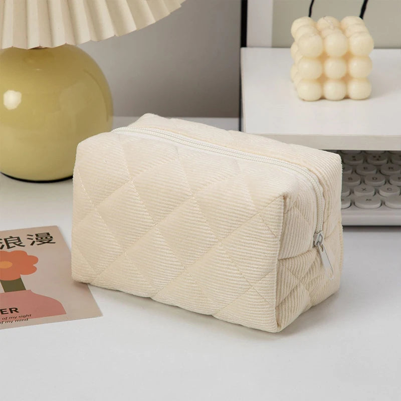 Bow-Knot Travel Portable Minimalist Large Capacity Soft Storage Makeup Bag Peaceful Pleasures Health and Wellness A1