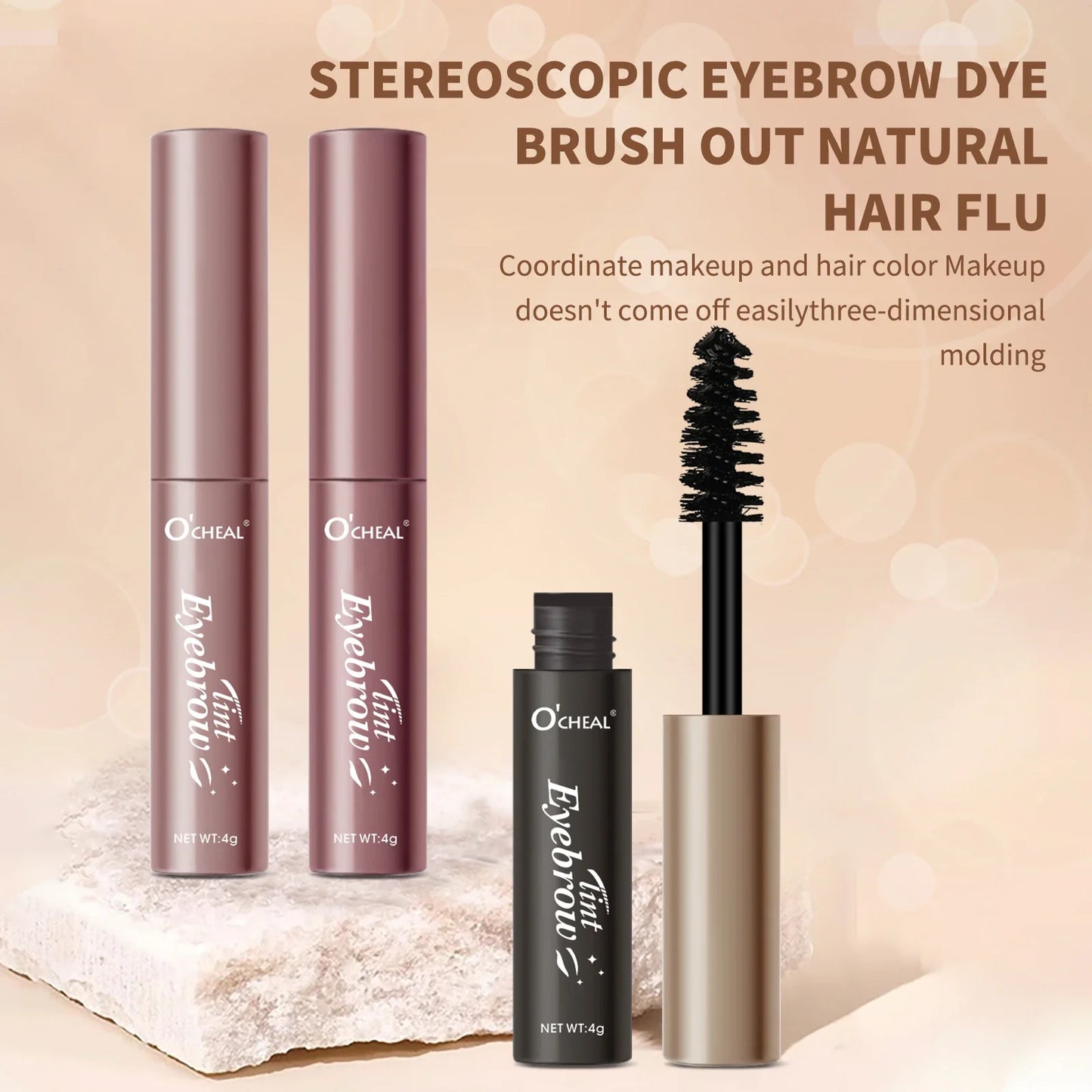 O'Cheal Eyebrow Gel – 4 Colors, Waterproof & Long-Lasting