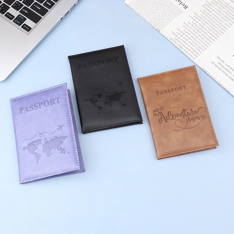 PU Leather Passport Holder – Slim Unisex Travel Wallet & Card Case