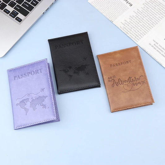 PU Leather Passport Holder – Slim Unisex Travel Wallet & Card Case Passport Wallet Peaceful Pleasures Health and Wellness