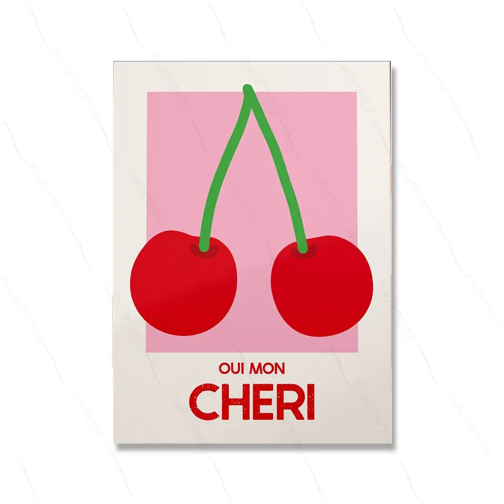 Scandinavian Minimalist Pink Canvas Wall Art | Girl Bedroom Print