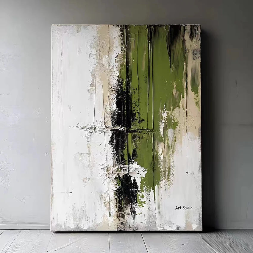 Large Abstract Golden Foil Canvas Wall Art | Bedroom Decor